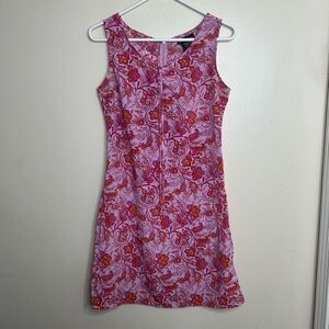 Y2K No Boundaries Pink Paisley Sleeveless Shift Dress size Medium 7/9
